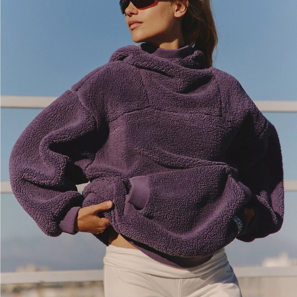 FP Movement by Free People Purple Cowl Neck Sweater